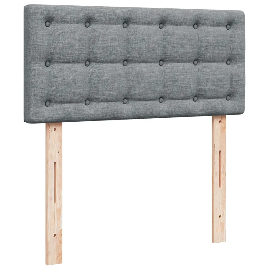 Sommier à lattes de lit avec matelas Gris clair 100x200cm Tissu - 12