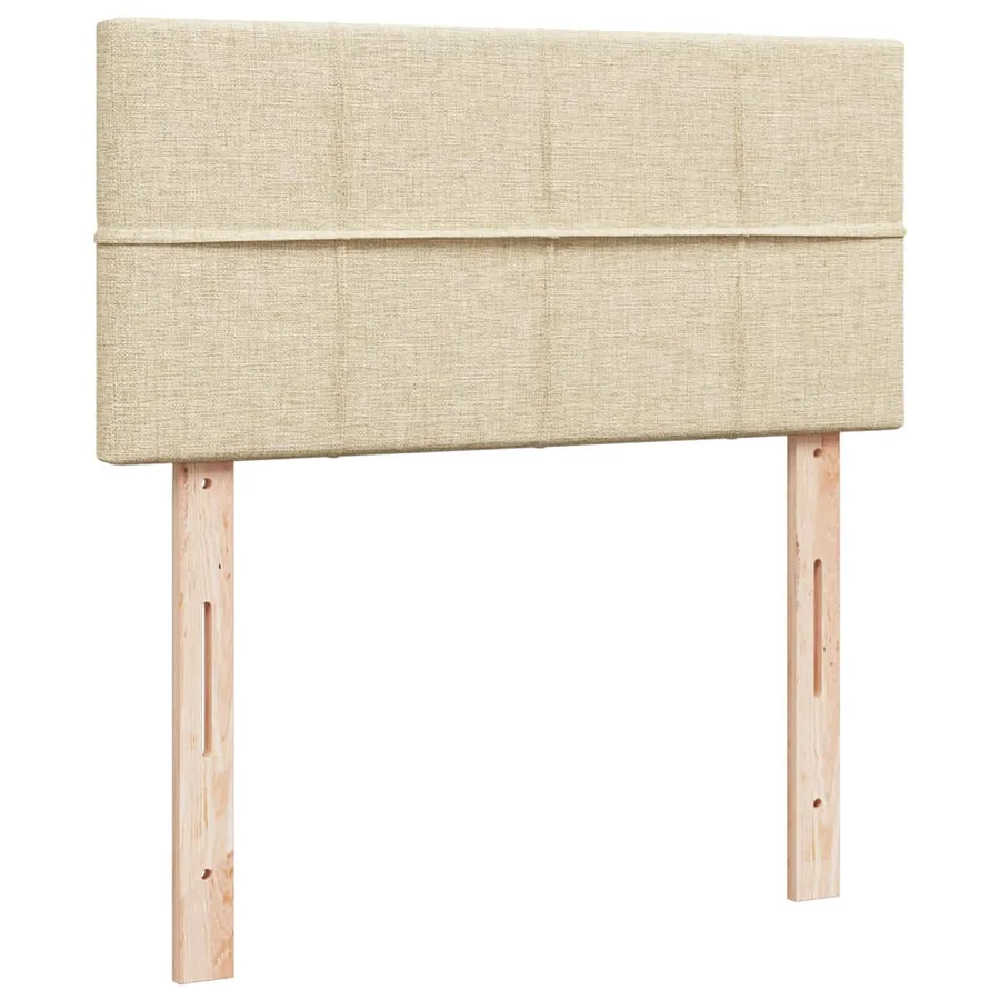 Sommier à lattes de lit avec matelas Crème 100x200 cm Tissu - 12