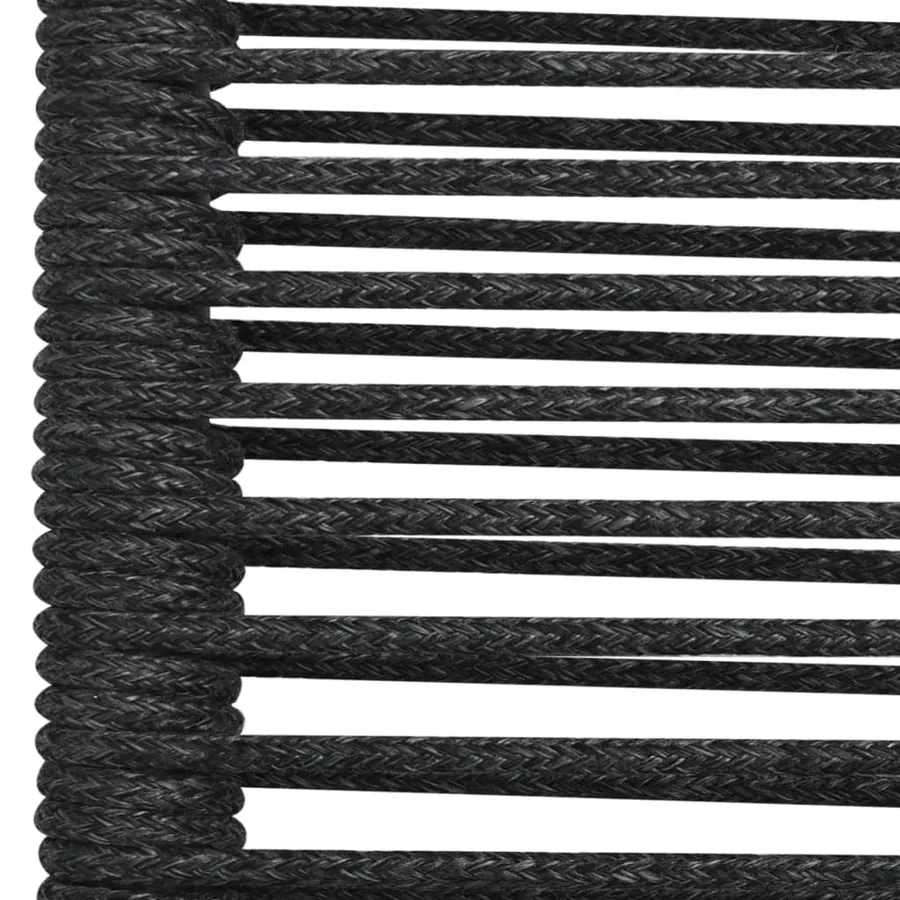 Ensemble à manger de jardin 5 pcs Noir Corde de coton et acier - 6