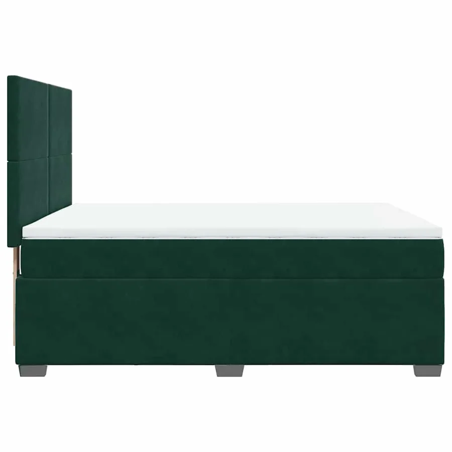 Sommier à lattes de lit et matelas Vert foncé 160x200cm Velours - 11
