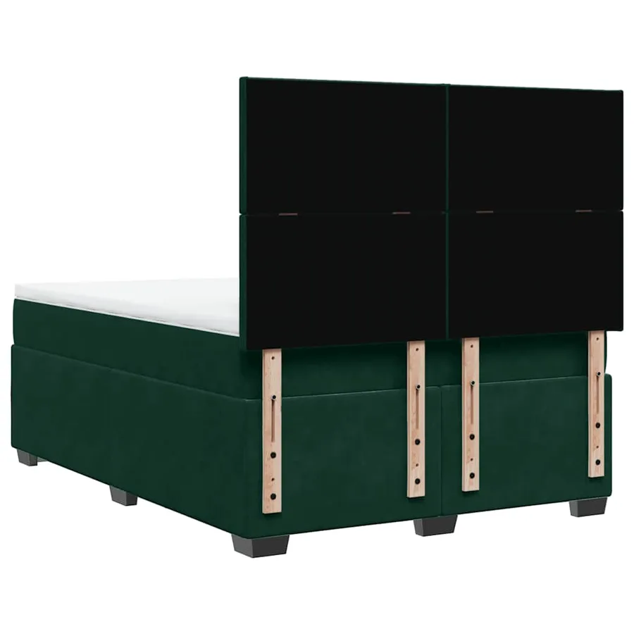 Sommier à lattes de lit et matelas Vert foncé 160x200cm Velours - 12