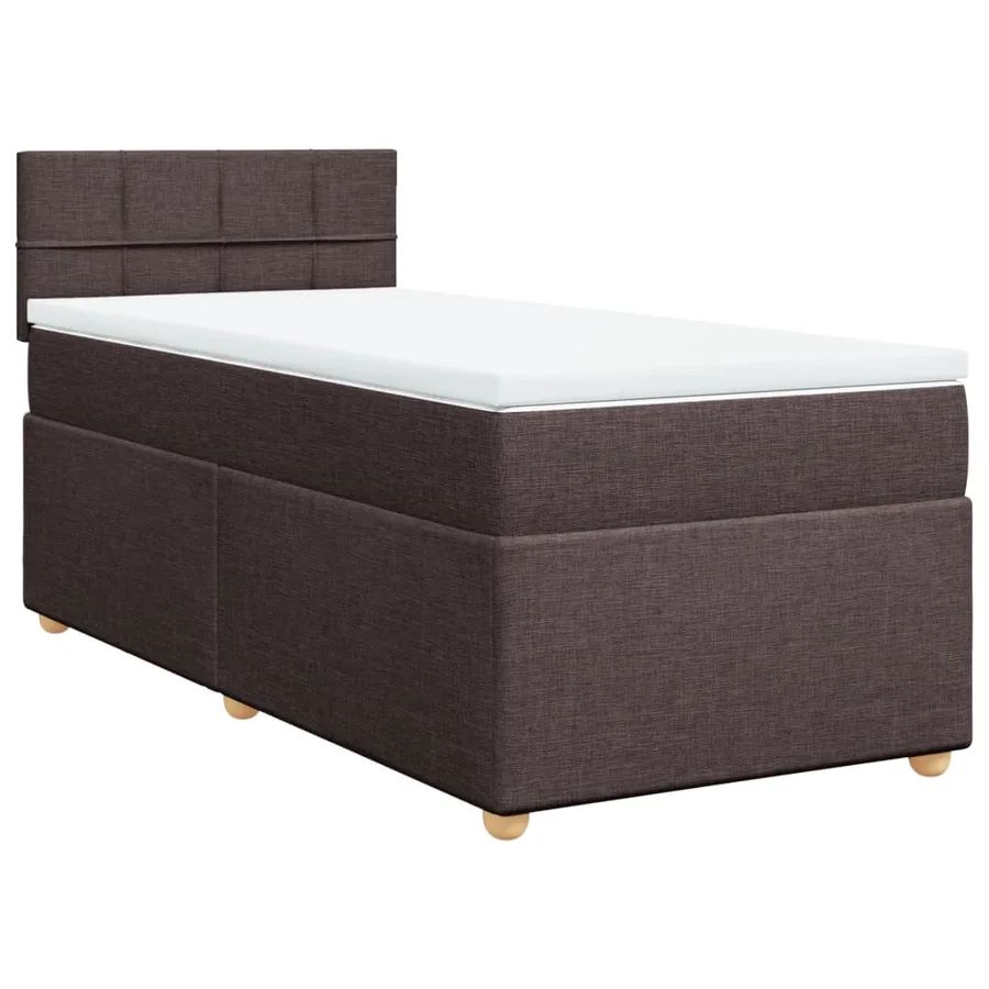 Sommier à lattes de lit avec matelas Marron foncé 100x200 cm - 2