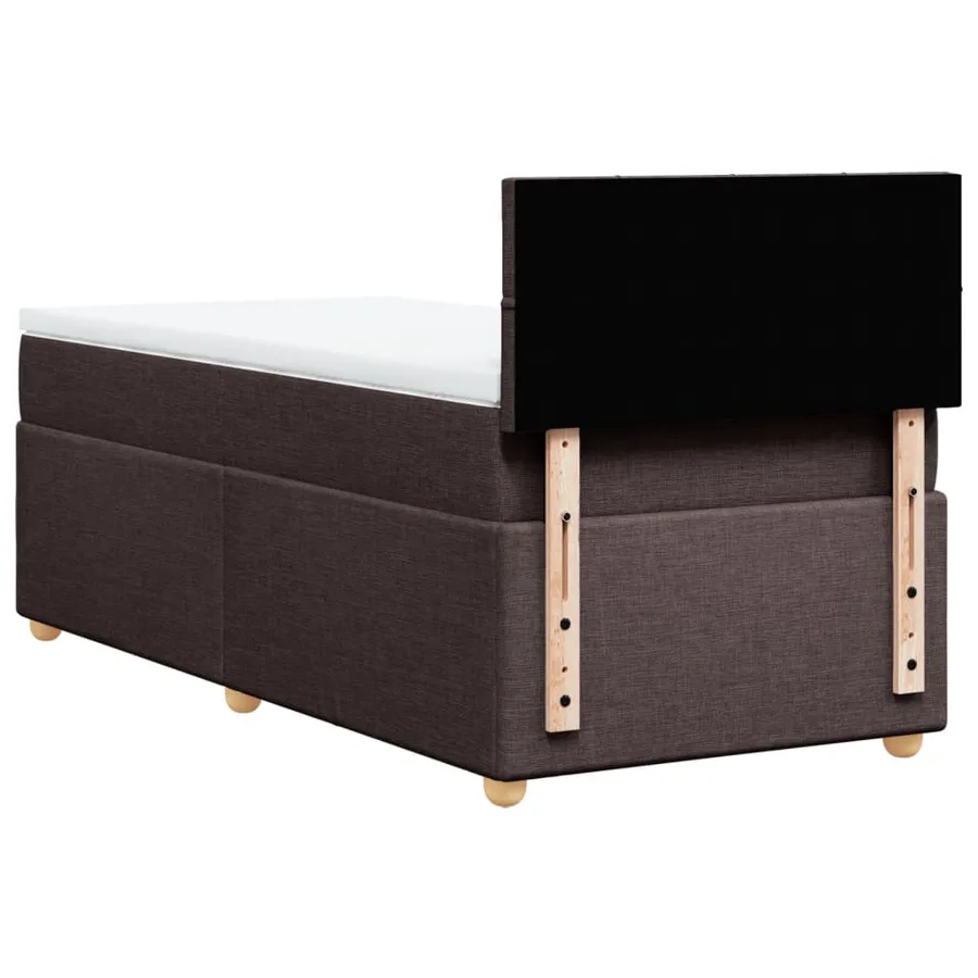 Sommier à lattes de lit avec matelas Marron foncé 100x200 cm - 6