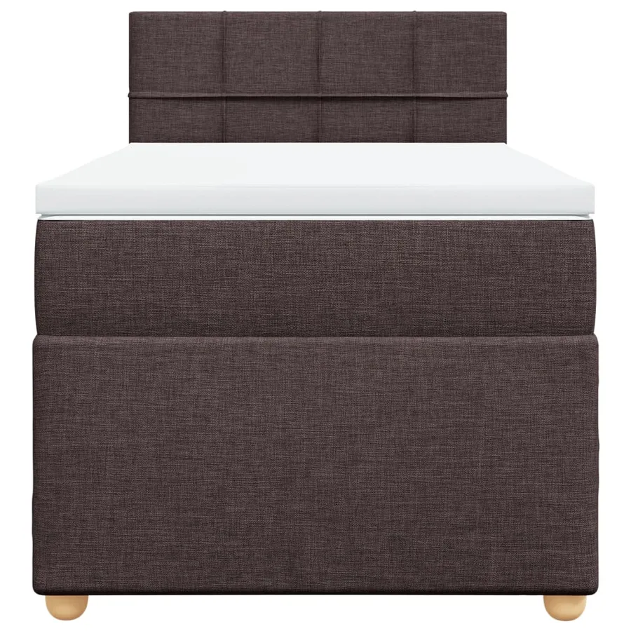 Sommier à lattes de lit avec matelas Marron foncé 100x200 cm - 6