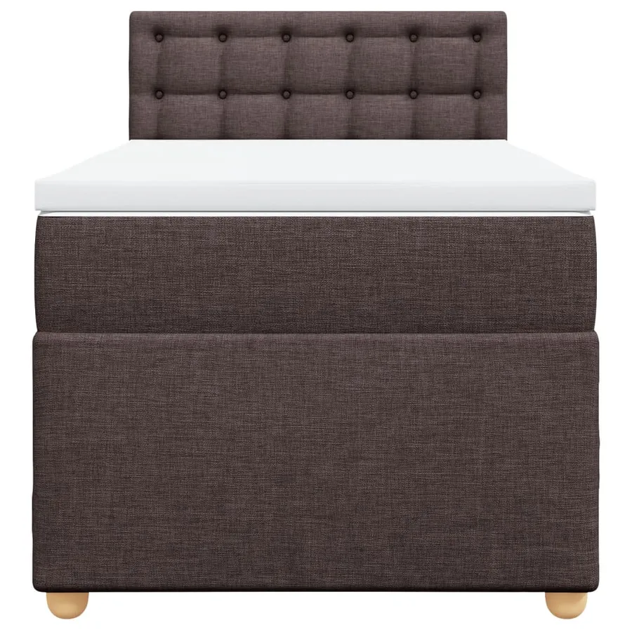 Sommier à lattes de lit avec matelas Marron foncé 90x200 cm - 4