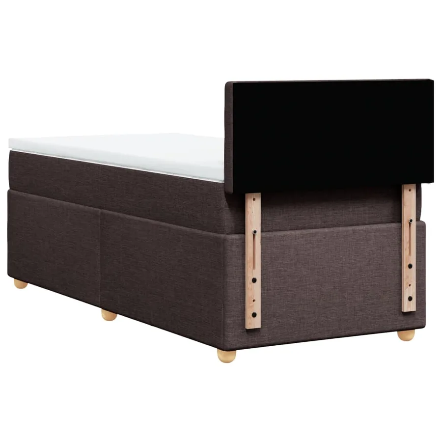 Sommier à lattes de lit avec matelas Marron foncé 90x200 cm - 6
