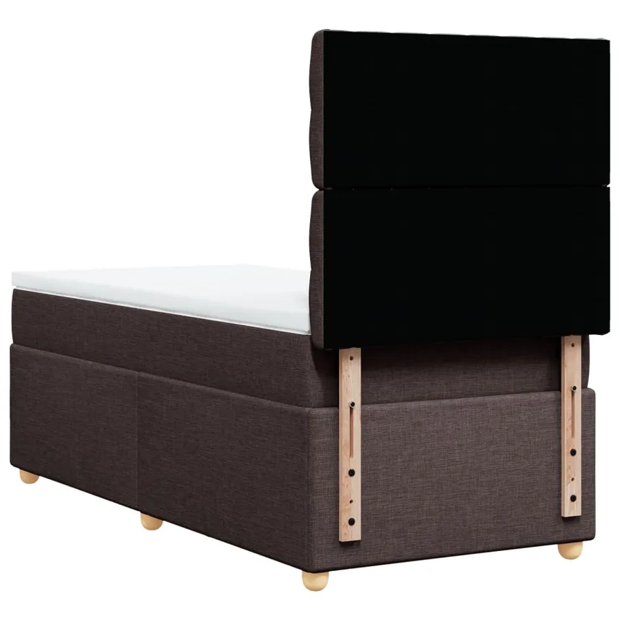 Sommier à lattes de lit avec matelas Marron foncé 90x200 cm - 8