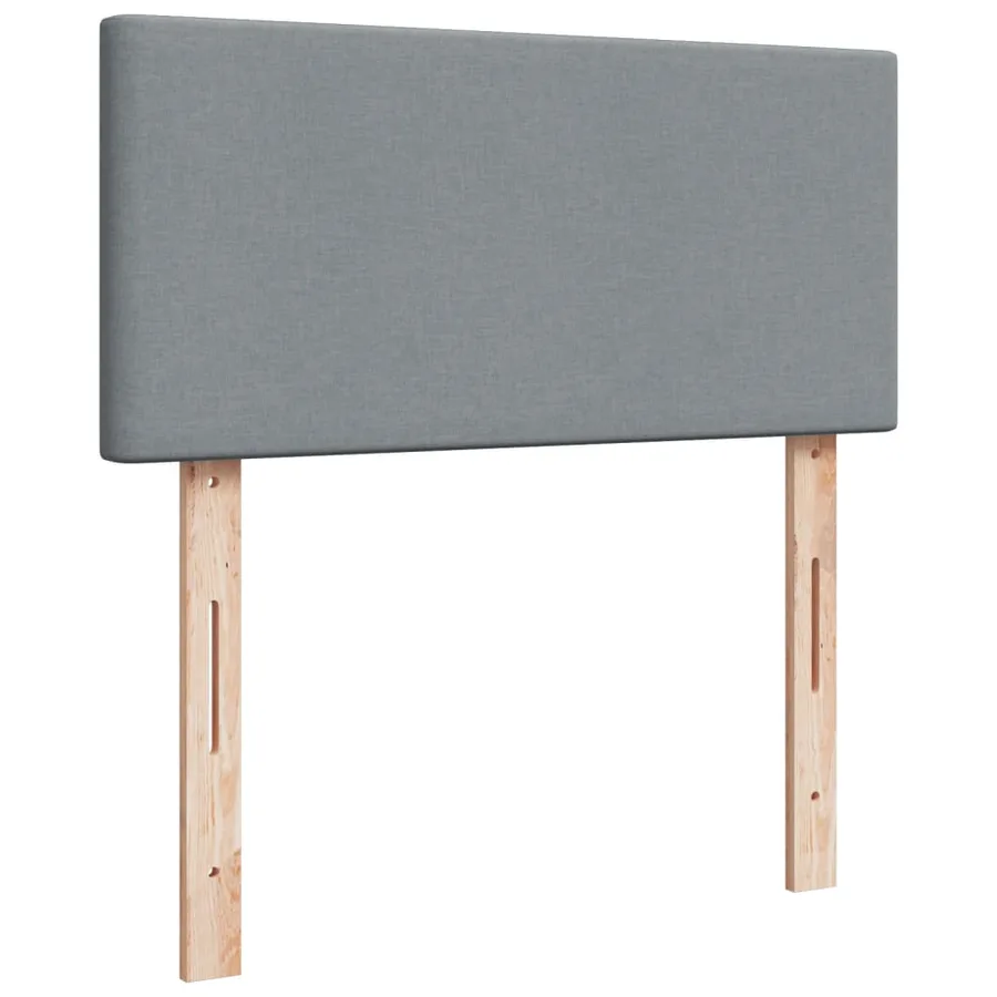 Sommier à lattes de lit avec matelas Gris clair 90x200 cm Tissu - 10