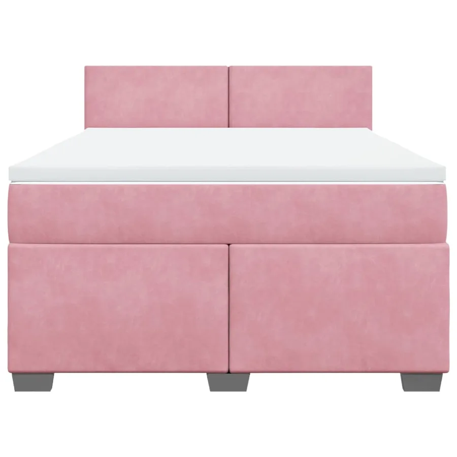 Sommier à lattes de lit avec matelas Rose 140x200 cm Velours - 6