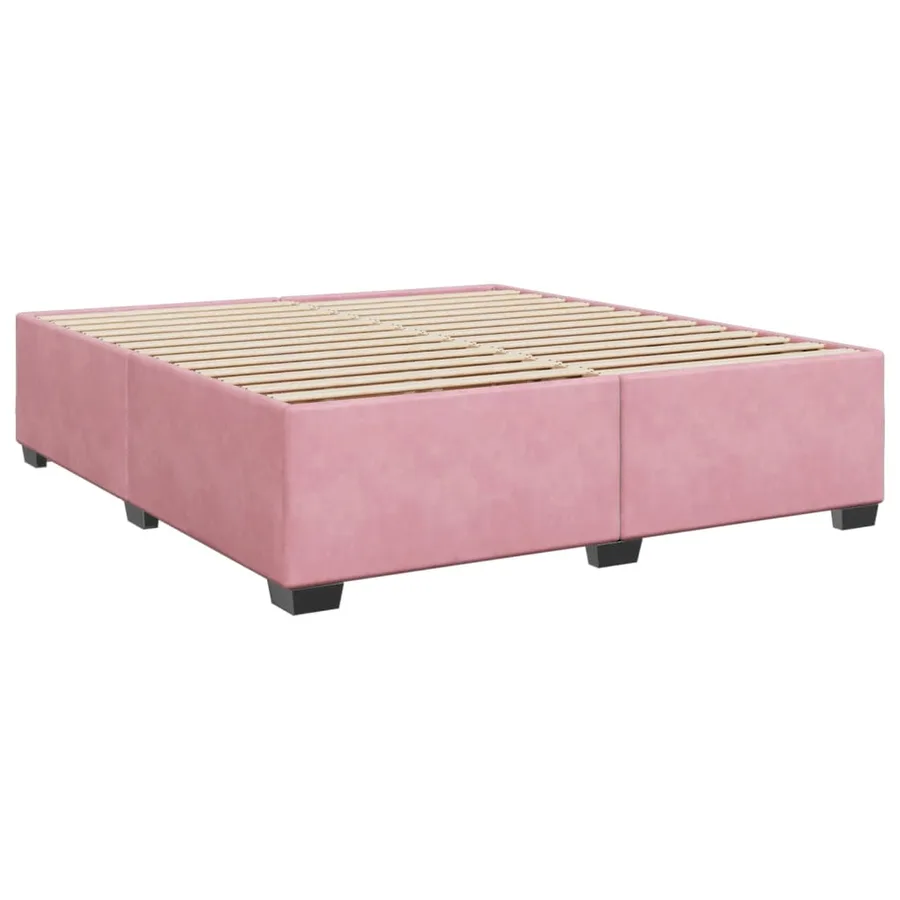 Sommier à lattes de lit avec matelas Rose 180x200 cm Velours - 5