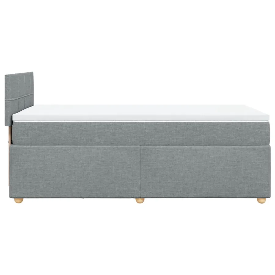 Sommier à lattes de lit et matelas Gris clair 90x190 cm Tissu - 5
