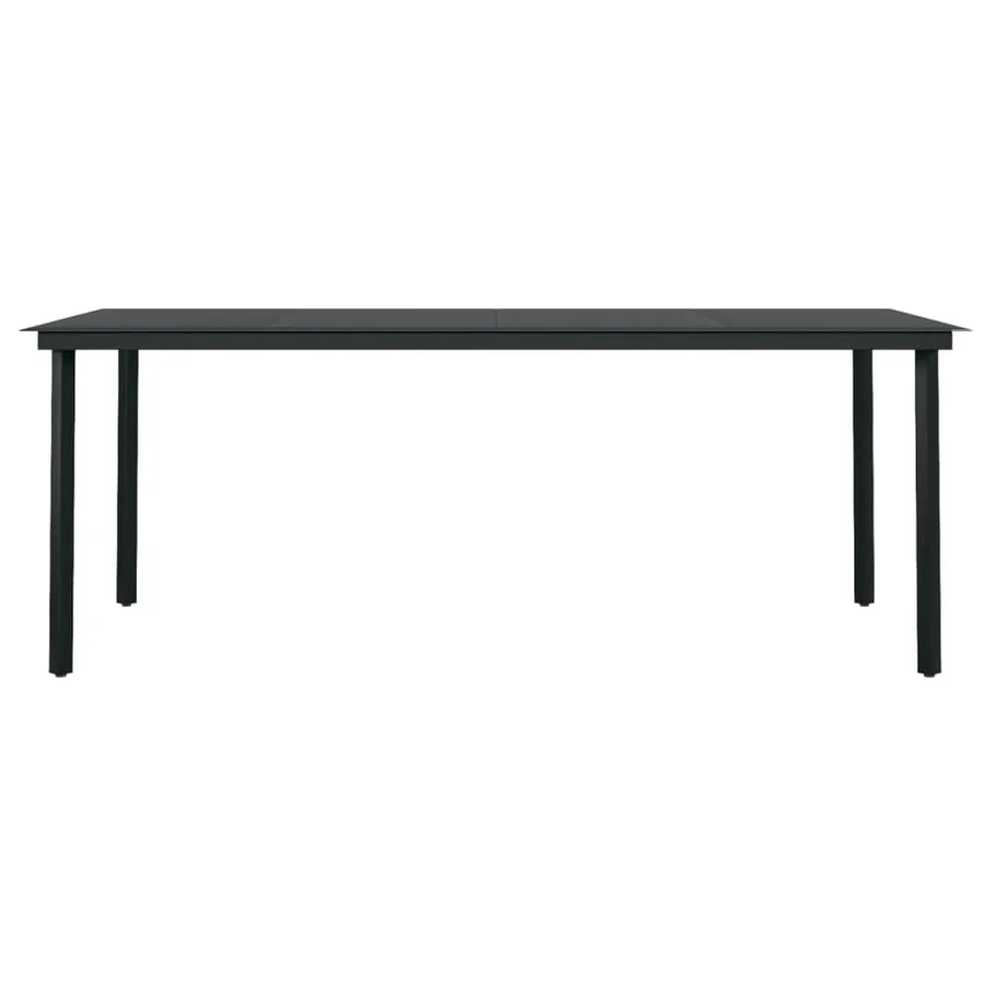 Ensemble à manger de jardin avec coussins 9 pcs noir - 6