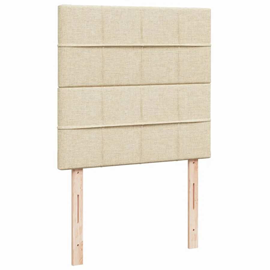 Sommier à lattes de lit avec matelas Crème 80x200 cm Tissu - 9