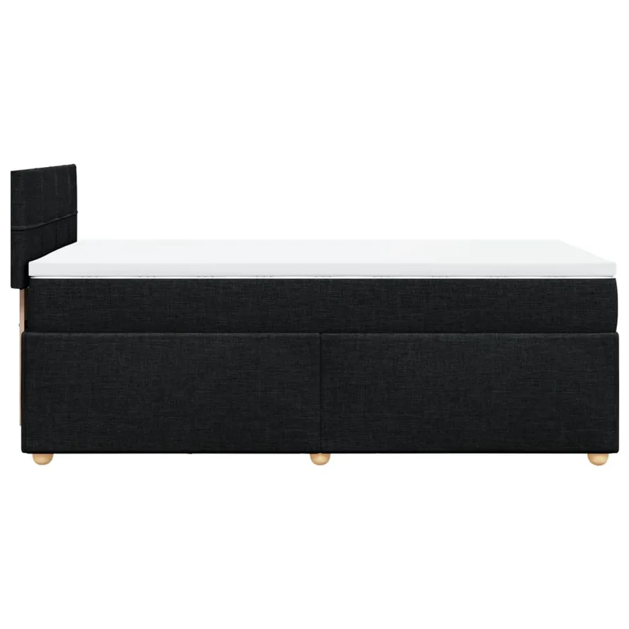 Sommier à lattes de lit avec matelas Noir 90x190 cm Tissu - 7