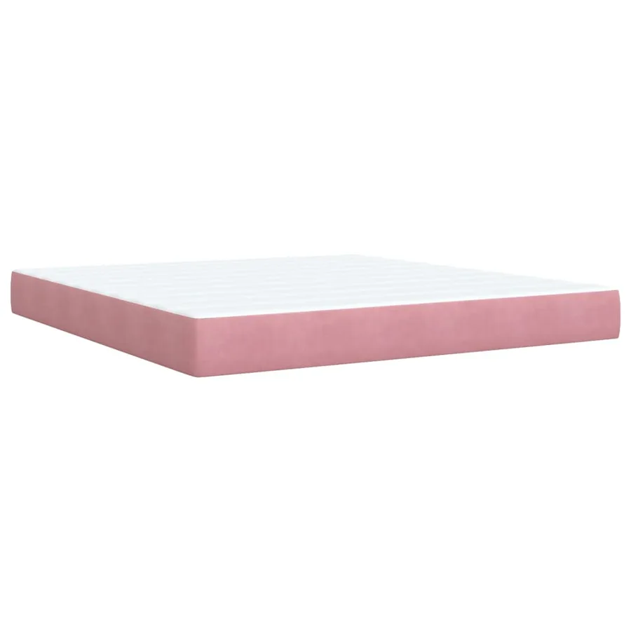 Sommier à lattes de lit avec matelas Rose 180x200 cm Velours - 12