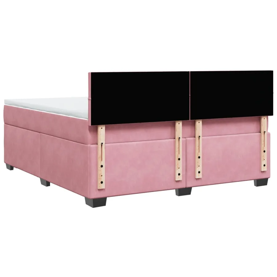 Sommier à lattes de lit avec matelas Rose 180x200 cm Velours - 8