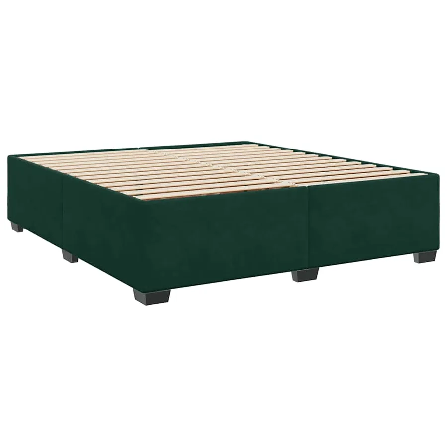 Sommier à lattes de lit et matelas Vert foncé 180x200cm Velours - 5