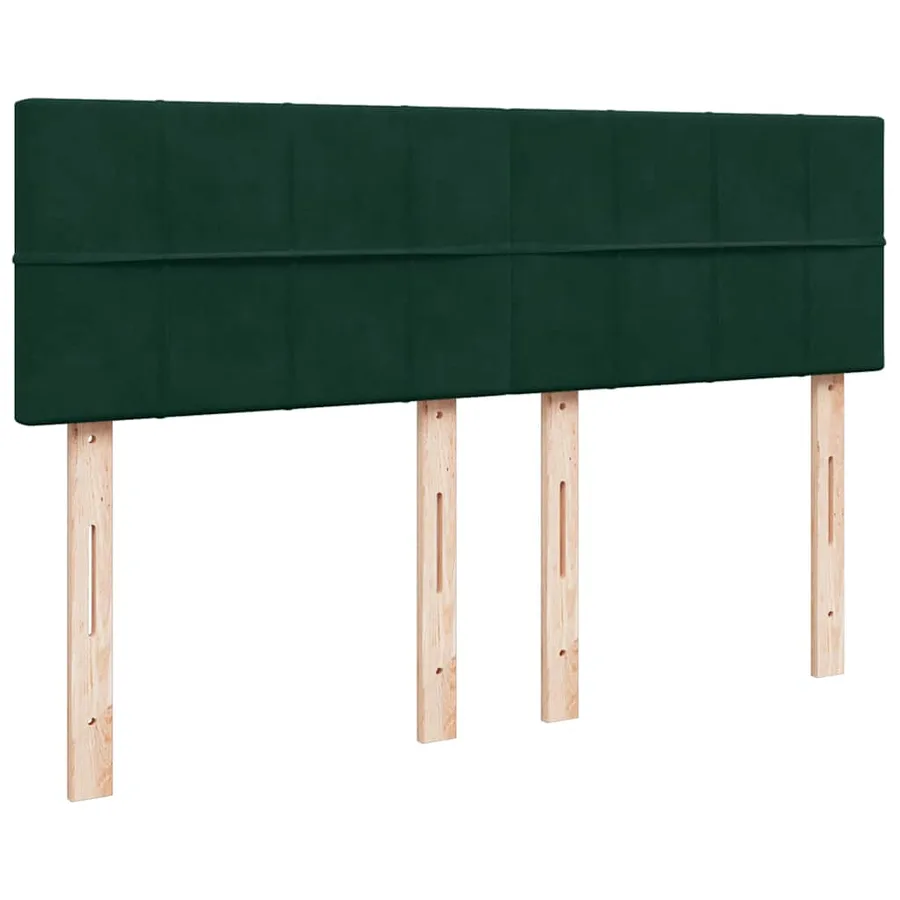 Sommier à lattes de lit et matelas Vert foncé 160x200cm Velours - 8