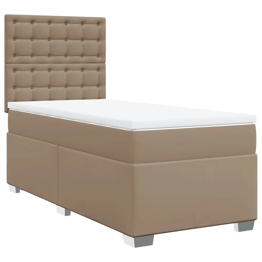 Sommier à lattes de lit avec matelas Cappuccino 90x190 cm - 2