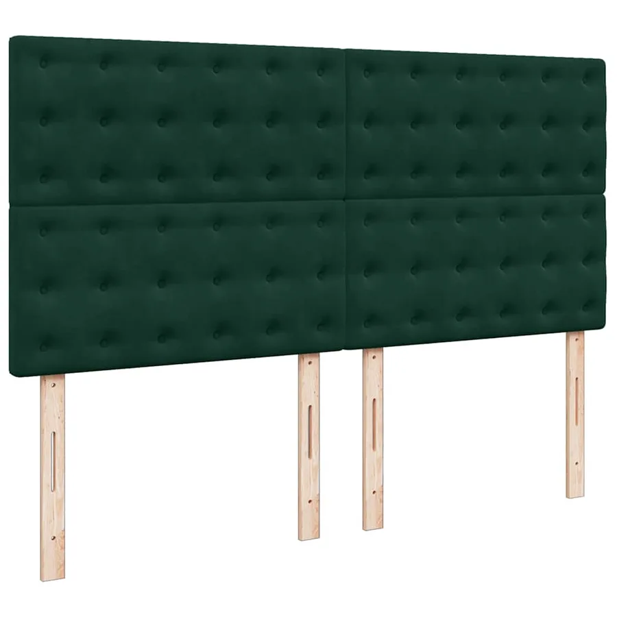 Sommier à lattes de lit et matelas Vert foncé 180x200cm Velours - 7