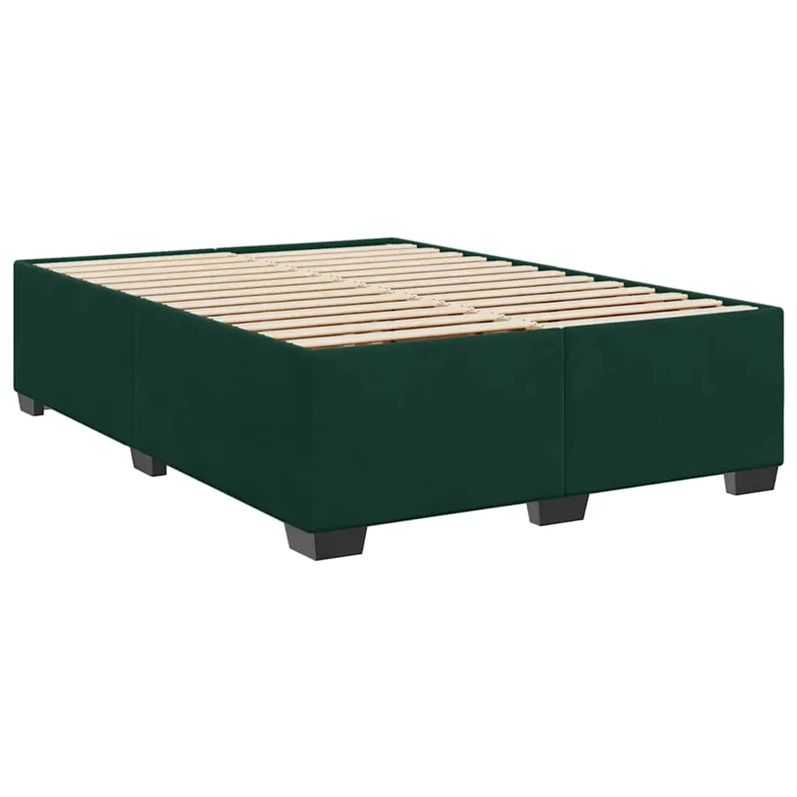 Sommier à lattes de lit et matelas Vert foncé 160x200cm Velours - 5