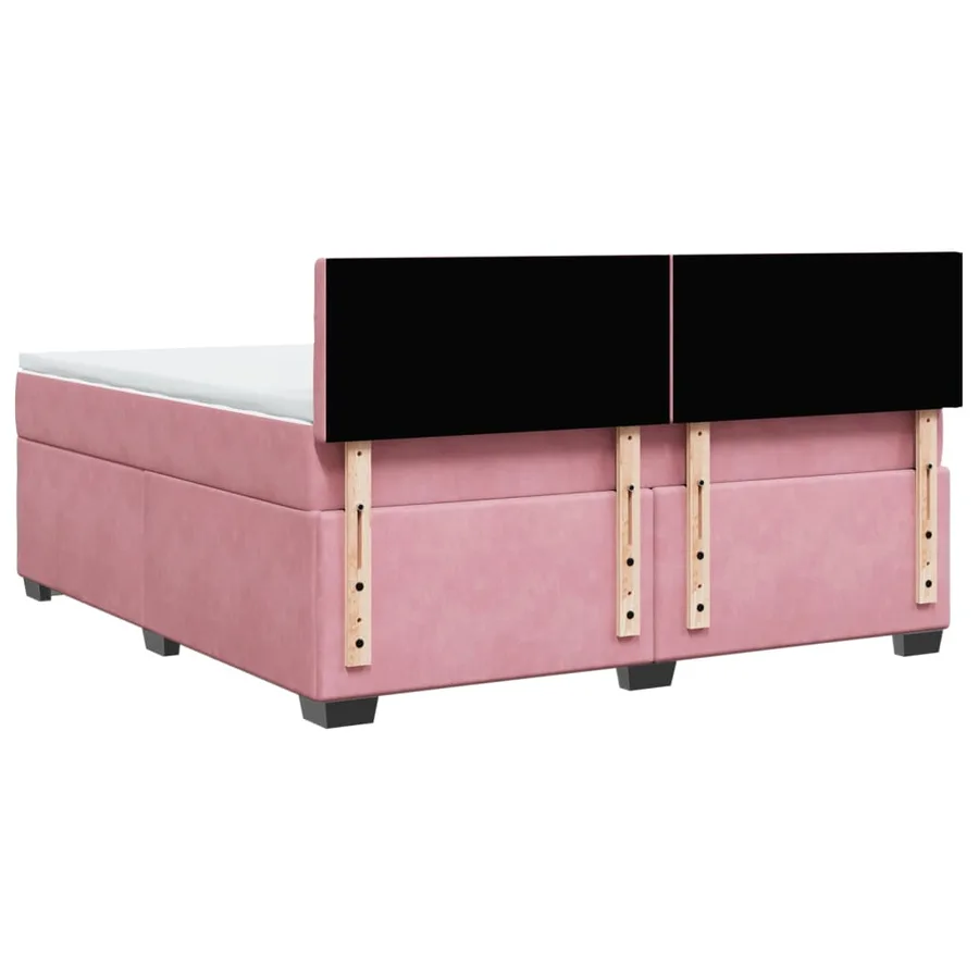 Sommier à lattes de lit avec matelas Rose 180x200 cm Velours - 8
