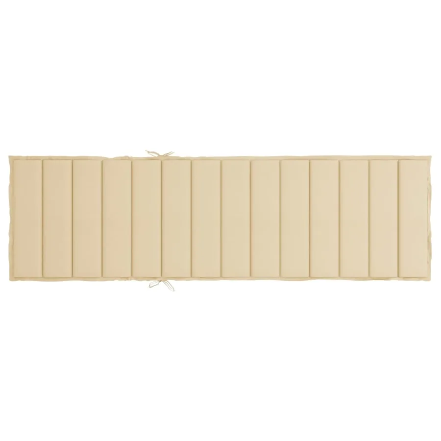 Coussin de chaise longue beige 200x60x3 cm tissu oxford - 5