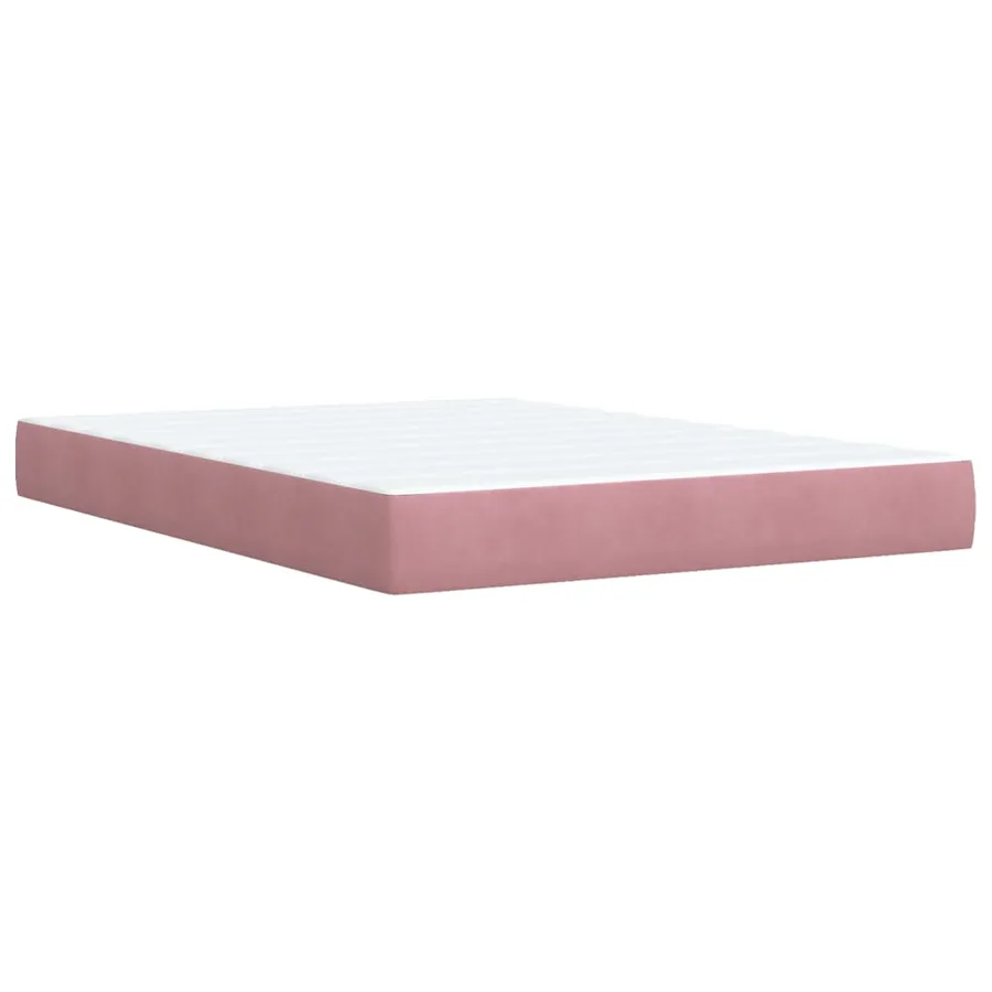 Sommier à lattes de lit avec matelas Rose 140x200 cm Velours - 9
