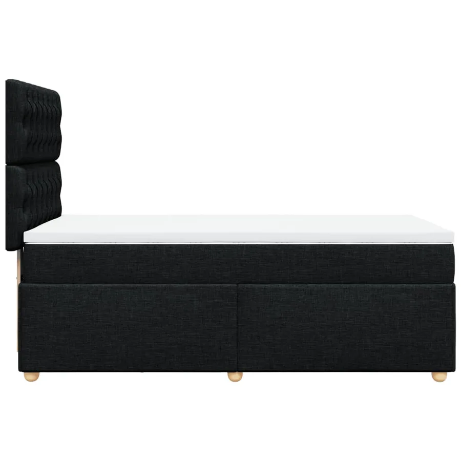 Sommier à lattes de lit avec matelas Noir 90x190 cm Tissu - 7