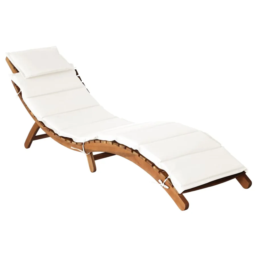 Chaises longues et coussins 2 pcs Gris foncé Bois massif acacia - 11