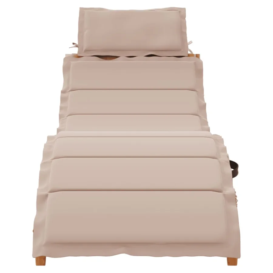 Chaises longues et coussins 2 pcs Gris foncé Bois massif acacia - 22