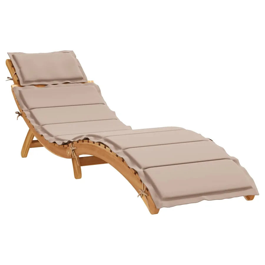 Chaises longues et coussins 2 pcs Gris foncé Bois massif acacia - 23