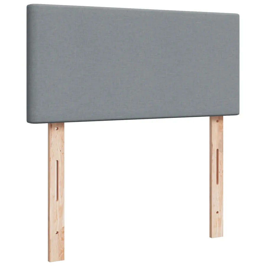 Sommier à lattes de lit et matelas Gris clair 90x190 cm Tissu - 10