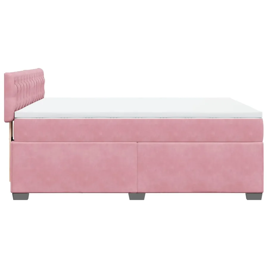 Sommier à lattes de lit avec matelas Rose 140x200 cm Velours - 7