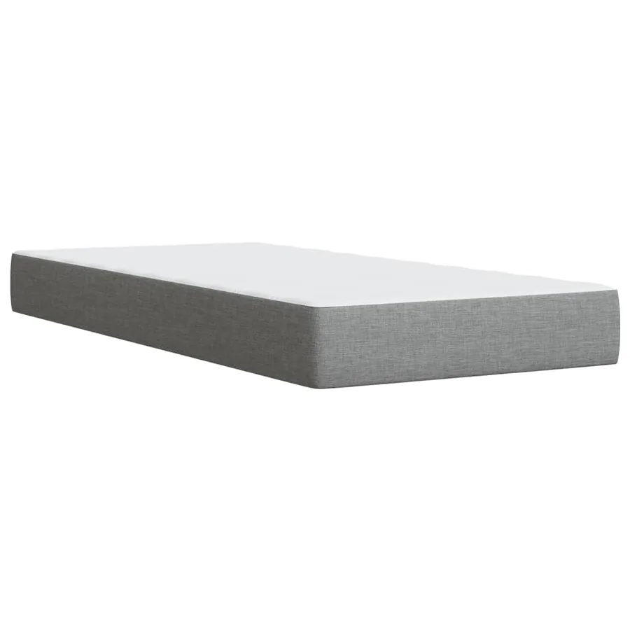 Sommier à lattes de lit et matelas Gris clair 90x190 cm Tissu - 10