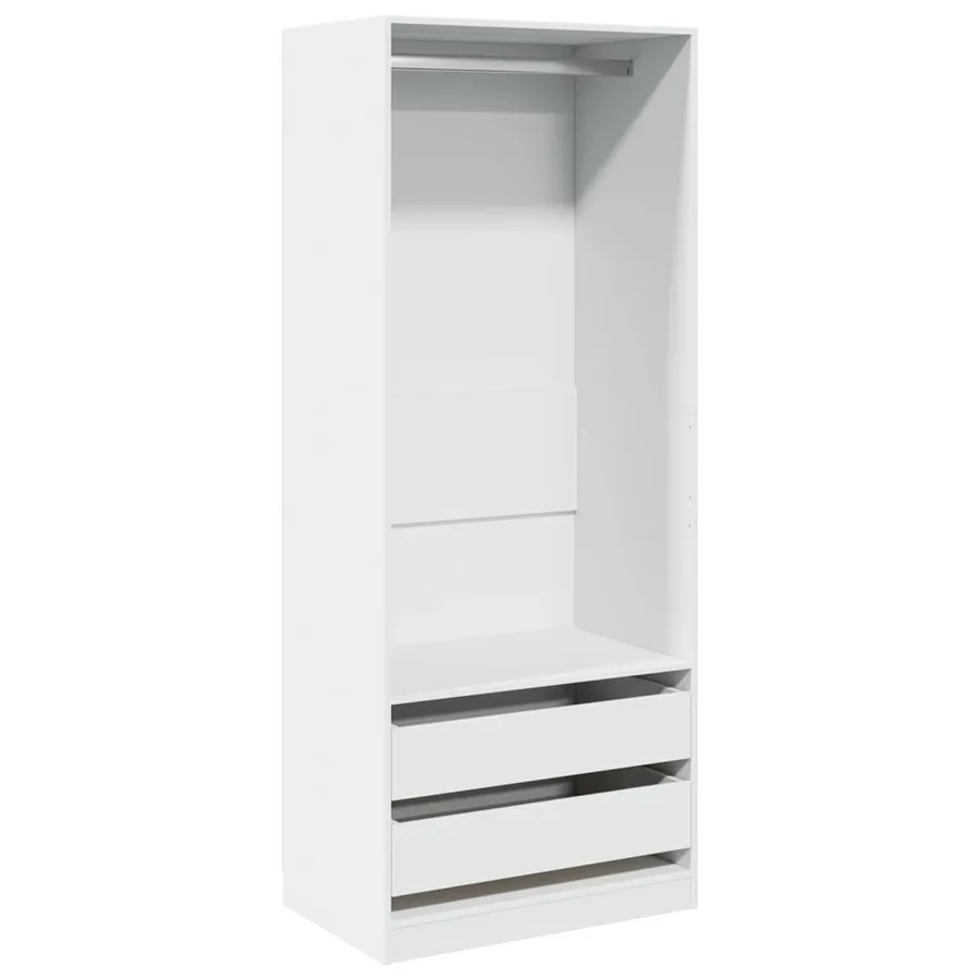 Garde-robe blanc 80x50x200 cm bois d'ingénierie - 2