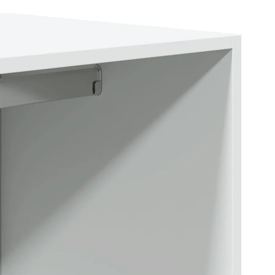 Garde-robe blanc 80x50x200 cm bois d'ingénierie - 8