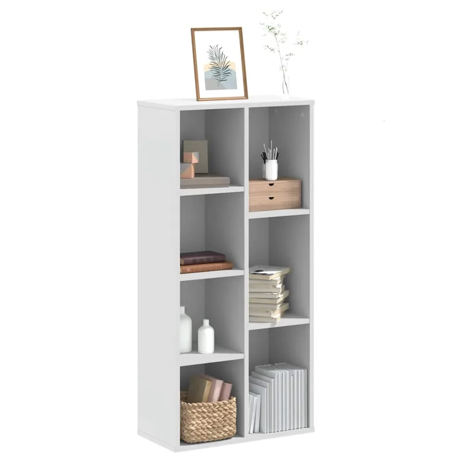 Bibliothèque blanc 50x25x105 cm bois d'ingénierie