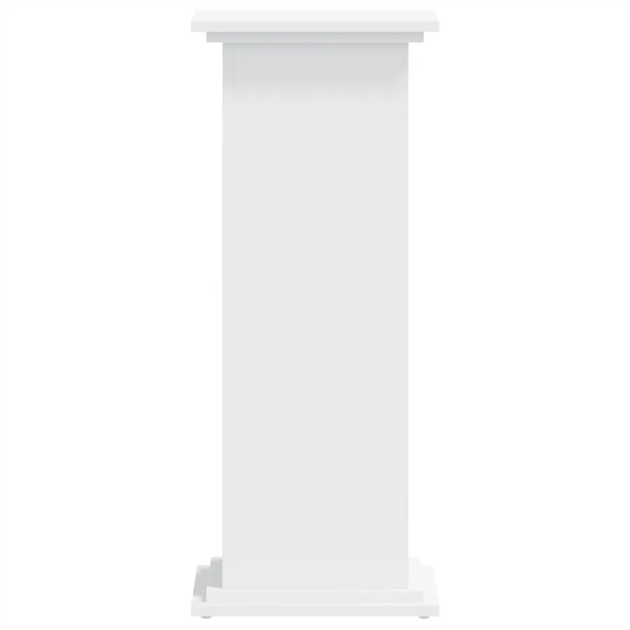 Support pour plantes blanc 33x33x80 cm bois d'ingénierie - 3