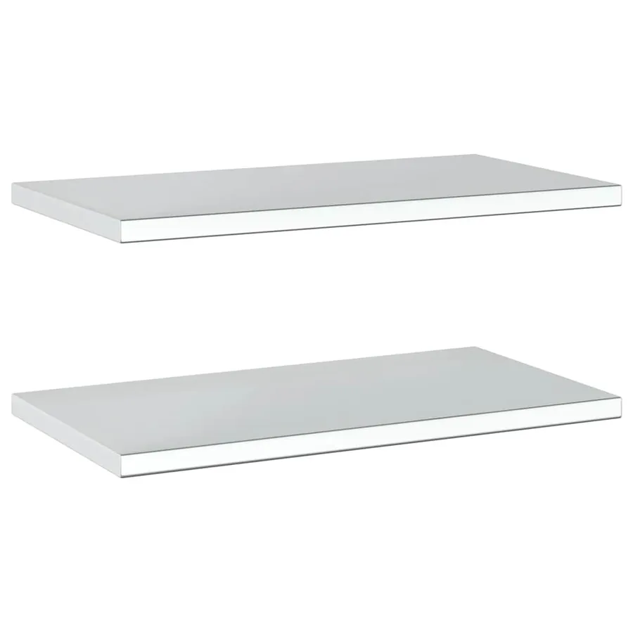 Étagères murales 2 pcs 75x40 cm argenté acier inoxydable - 6