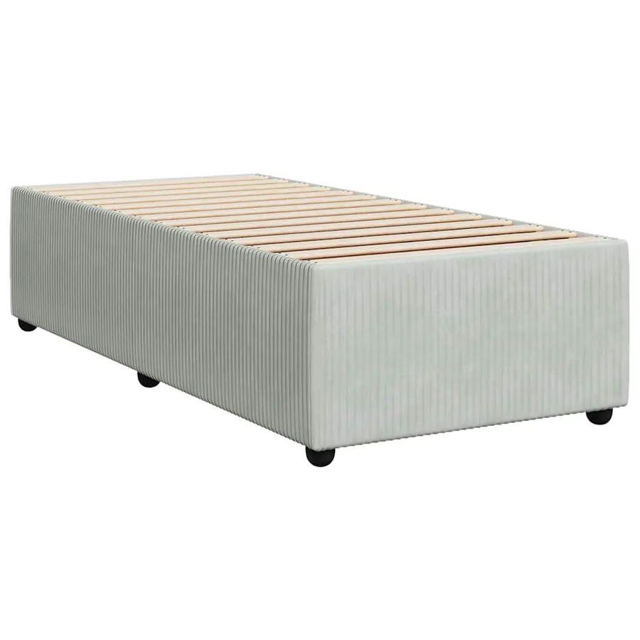 Sommier à lattes de lit et matelas Gris clair 80x200 cm Velours - 6