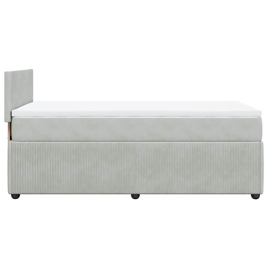 Sommier à lattes de lit et matelas Gris clair 80x200 cm Velours - 9