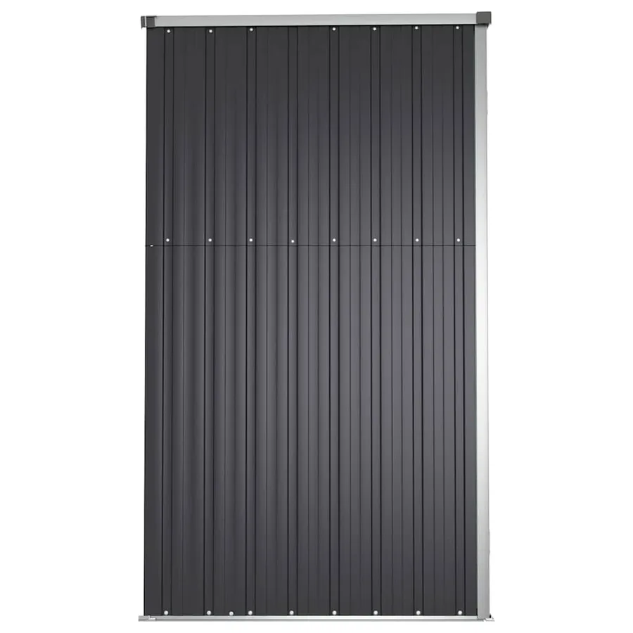 Abri à outils de jardin anthracite 225x89x161cm acier galvanisé - 5