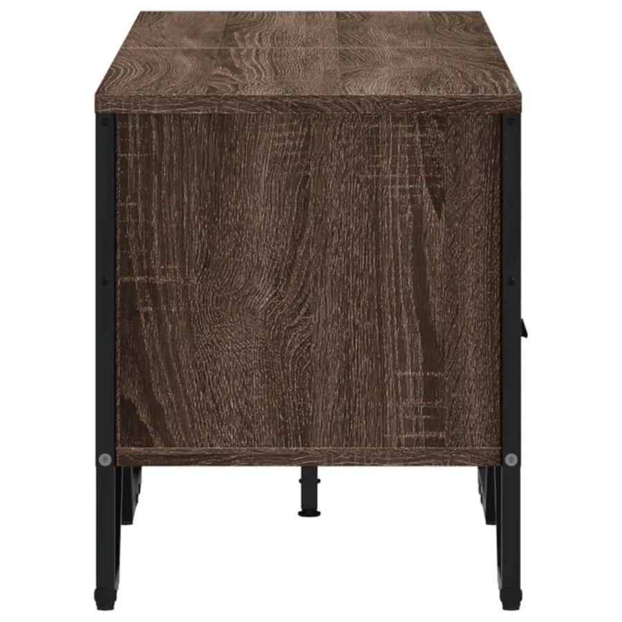 Meuble TV chêne marron 122x34x41 cm bois d'ingénierie - 5