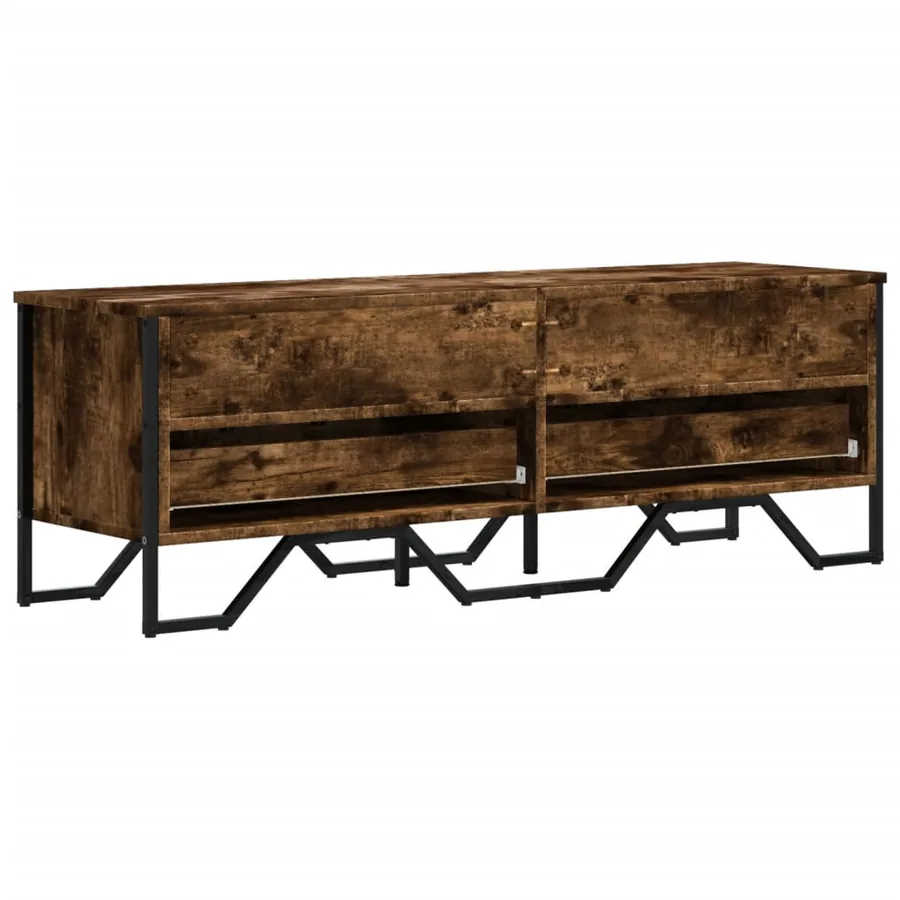 Meuble TV chêne fumé 122x34x41 cm bois d'ingénierie - 6
