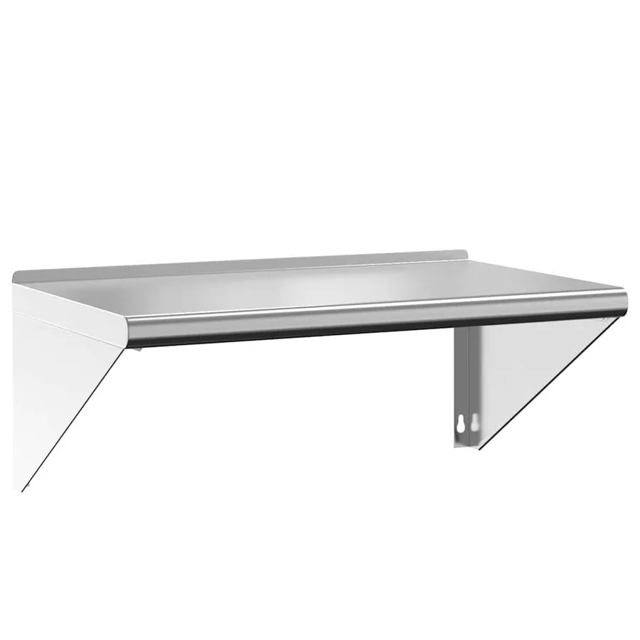 Étagère murale 75x45x31 cm argenté acier inoxydable - 2