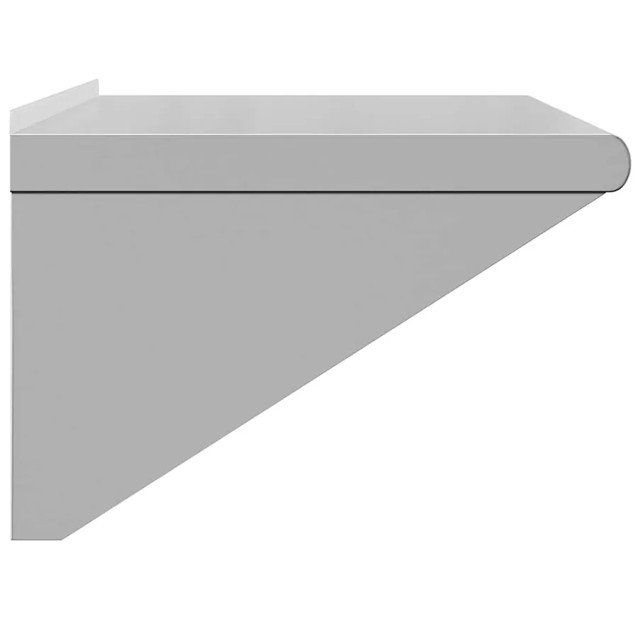 Étagère murale 75x45x31 cm argenté acier inoxydable - 6