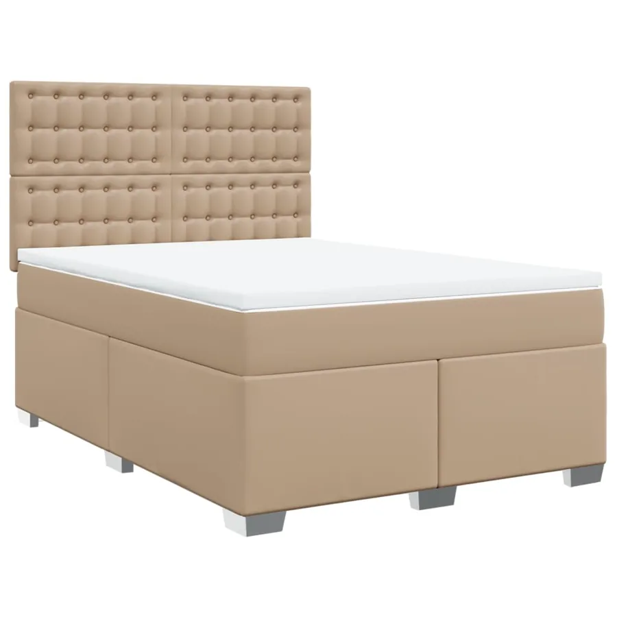 Sommier à lattes de lit avec matelas Cappuccino 160x200 cm - 3