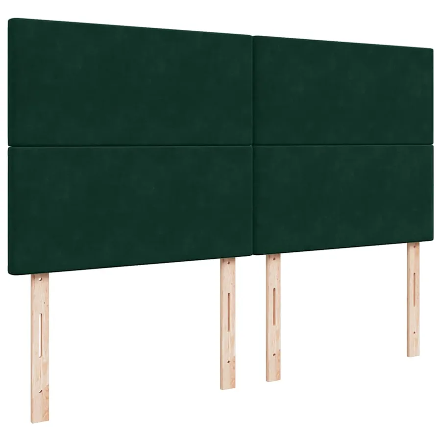 Sommier à lattes de lit et matelas Vert foncé 180x200cm Velours - 8