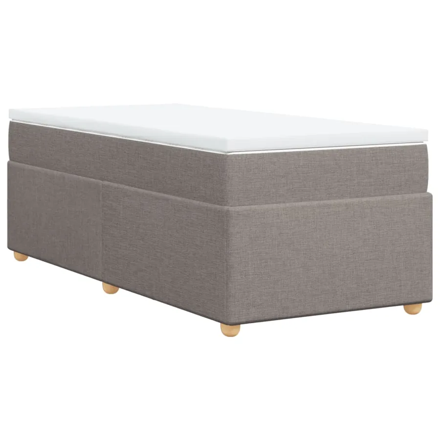 Sommier à lattes de lit avec matelas Taupe 90x190 cm Tissu - 2